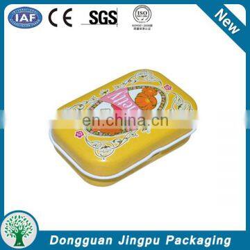 Small Hinged Lid Metal Mini Tin Boxes