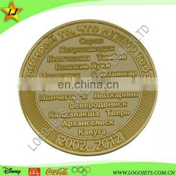 Most popular Best quality promotional gold Round coin for collection