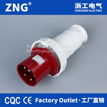 Supplying Industrial Waterproof Plug 63A5P, 400V 63A 3P+N+PE industrial power plug ip67 protection