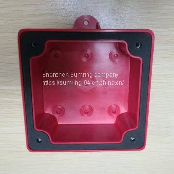 Red firefighting electric fire alarm bell can with water proof base