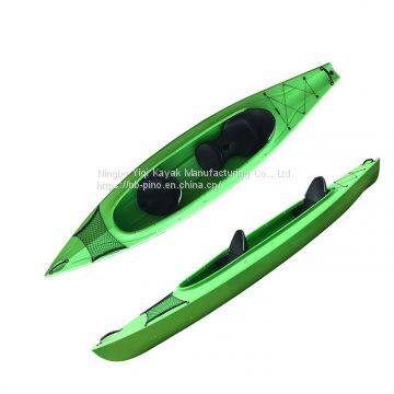 2 person recreational family kayak two adults and one kid use