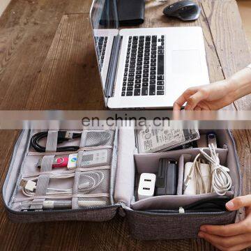 Double Layer Travel Data Cable Organizer Storage Bag photo-4