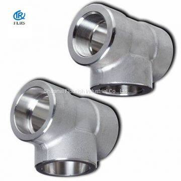 High Pressure Stainless Steel Forged Steel Pipe Fitting/ ASME B16.11 Equal Tee photo-2