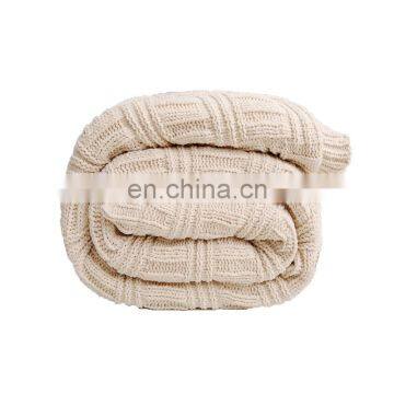 2020 Wholesale Price Soft and Warm Knitted Chenille and Wool Solid Color Winter Chunky Knit Blanket With Competitive Price photo-5
