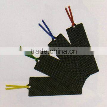 Colourful Silk Ribbon Carbon Fiber Custom Bookmark