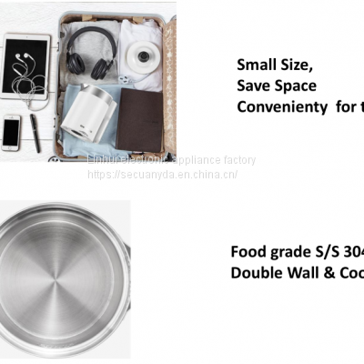 2021 Newest Stainless Steel Food Grate 304 Travelling Electric Kettle 0.6L（SKYPE:lifuli123） photo-2