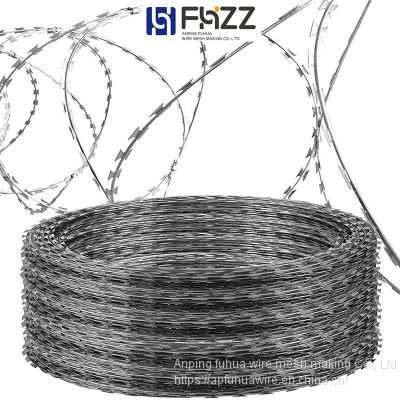 Razor Barbed Wire Roll Cage for Hydraulic Power Plant Switchyard Fence