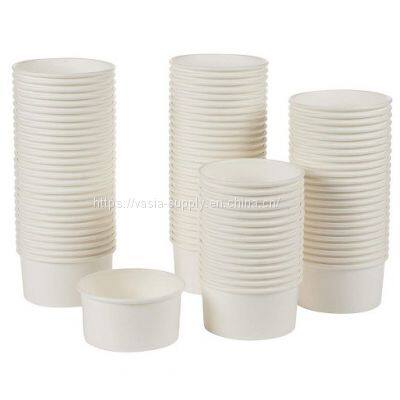 paper dessert bowls white sundae cups disposable cream sundae disposable container
