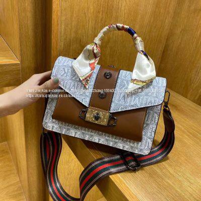 Leather Shoulder Bags Silk Women Handbags Famous Brands Bling Handbags for Women photo-4