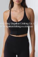 Ladies' santoni seamless knit quick dry & wicking strape high support sports bra .