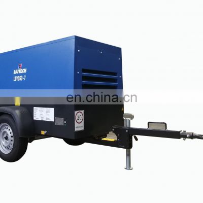 Liutech LUY050-7 lubricated diesel screw compressor 175cfm