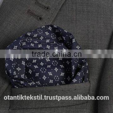 Black Geometric Custom Pocket Square, Manufactoring Hankercheif,