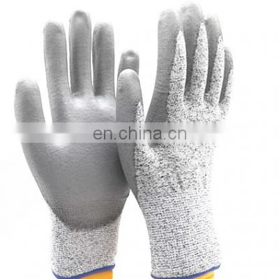 13G Guantes Anticorte Level 5 Slipping Resistance Cut Gloves PU Coated Demolition Gloves Glass Gloves