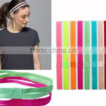 lastest design slip proof top quality fashion fancy girls ladies hairbands for sports yoga running