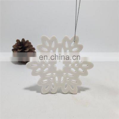 Snowflake Ceramic Christmas Tree Decoration Hanging Ornaments