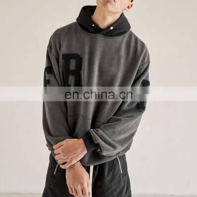 100% Cotton Solid Color Thick Cotton Zipper up Spring Men Sweatshirt Clothing 2021 photo-4