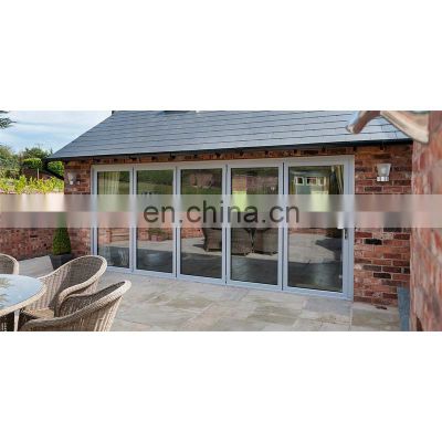 Thermal Break Exterior Aluminum Double Glazed Bifold Door