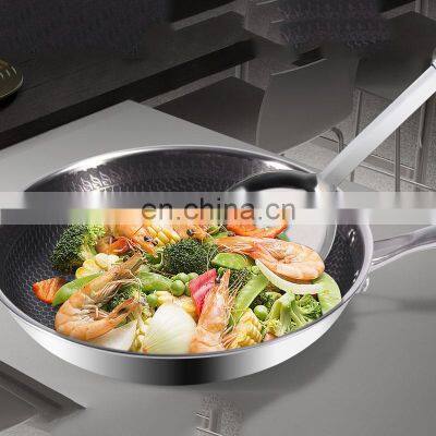 Multipurpose Fryer Omelette Flat Food Feeding Coating Stainless Steel Honeycomb Nonstick Pan