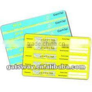 5 in 1 multi-pin pvc scratch card