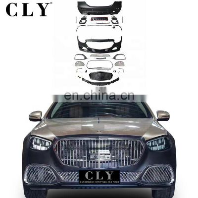 CLY Car Bumpers For 2021 Benz E-class W213 Facelift MBH Maybach Body kits Front car bumper Grille Rear Bumpers Diffuser Tips