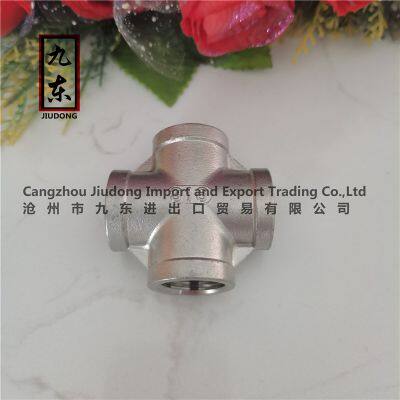 150lb Bsp NPT Threaded Hydraulic Stainless Steel Cross photo-5