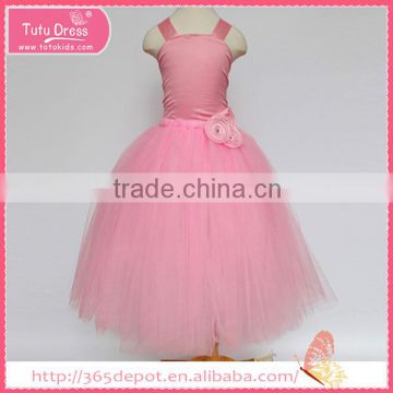 Off Shouldermistyrose floor-length girl dress tulle skirt children frocks designs                        
                                                                                Supplier's Choice