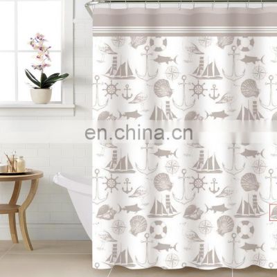 New design shower curtains bathroom waterproof custom cheap peva print shower curtain