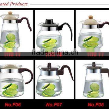 pyrex glass cooking pot , coffee pot with handle, Eco-friendly and Human-friendly water pot