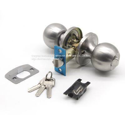 Grade 3 Residential Entrance Privacy Bathroom Bedroom Interior Safe Tubular lever lockset Cylindrical handle knob Door Lock