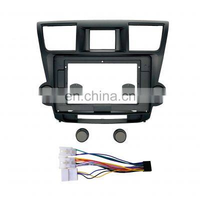 New Car Radio Fascia Frame For 2009-2014 Kluger GPS Player Fascia Panel Plate Trim Kit Frame with Power Cable