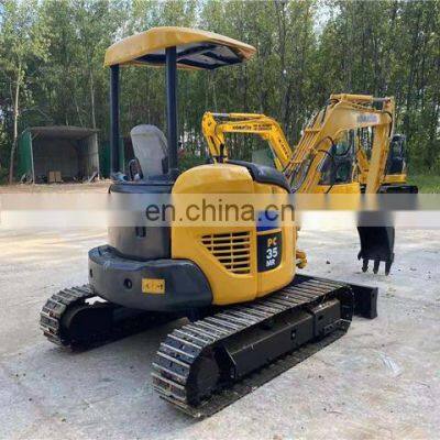 Mini komatsu used pc35 excavator for mining work