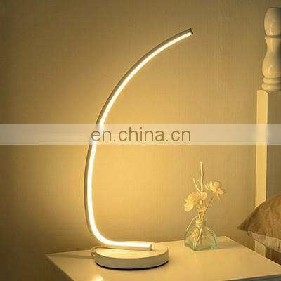 Modern LED Spiral Table Lamp Cool White Warm White For Living Room Bedroom LED Curved Desk Bedside Lamp photo-5