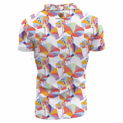 New Style Polo Shirt of Morning Glory With Short Sleeves photo-2