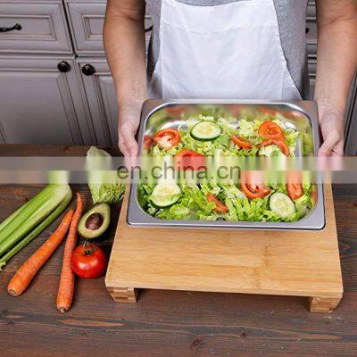 Hot Selling Multifunctional Premium Kitchen Bamboo Cutting Board With Metal Container