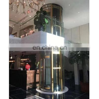 Villa Used Panoramic Glass Elevator, Hot Sale Villa Used Round Glass Home Elevator