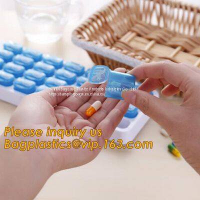 Weekly Plastic Rainbow Pill Box Large Travel Automatic Pill Case 7 Day Medication Pill Organiser Box, 7 Day Pill Box For Travel photo-3