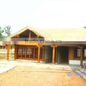 The artificial plastic thatched roofs