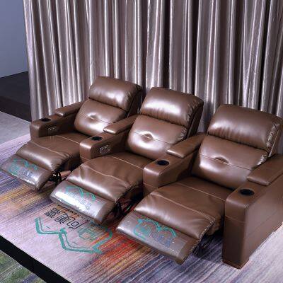 Home Theater Multifunctional Electric Leather Movie Theater Sofa photo-3