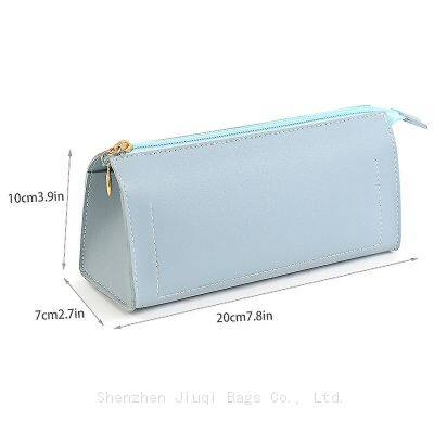 Custom Girls Cute Pencil Case Zipper Large Capacity School Student Pen Bag pu Leather Cosmetic Pouch Office Stationery Bag photo-3