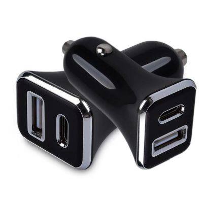 Portable 36w 30w Mini Battery Car Charger For iphone Samsung qc3.0 Type-C 2 Pd 3 In 1 USB c Electric Car Charging