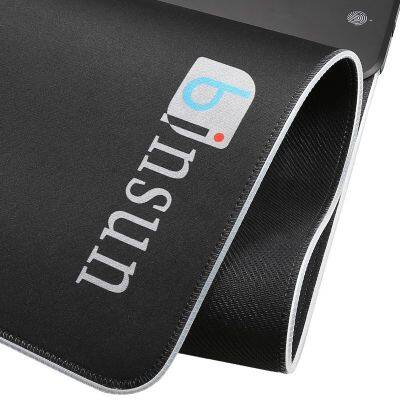 Custom Logo Computer Gamer Black Plain Color Large Xxl LED Rgb Light Gaming Wireless Charger Mouse Pad photo-5