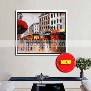 popular Handmade Canvas Abstract modern city scenery picture frame artwork painting YB-143