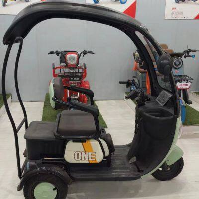 Electric Tricycle Factory Wholesale City 2024 Leisure 500W 800W Power 48 V Lead-acid Battery Two-row Electric Tricycle