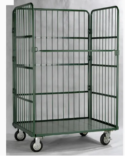  Тележки для перевозки грузов. Тяжелые тележки для хранения грузов, с четырьмя сторонами, способные нести до 500 кг, складываемые, складные металлические стальные контейнеры-кабины с колесами 