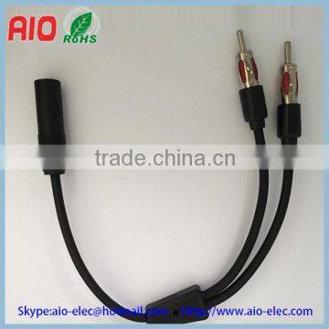 CAR RADIO ANTENNA SPLITTER Y ADAPTER FEMALE TO 2 MALE,Motorola (DIN) 1 Female to 2 Male Adapter