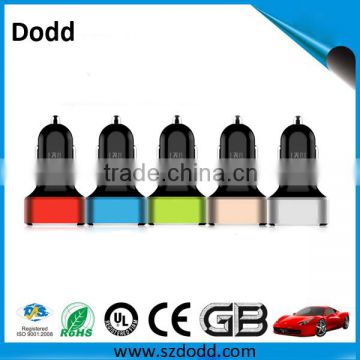 Dual port USB car charger with good quality ,5V 1a/2A Mobile car charger for power bank,smartphone