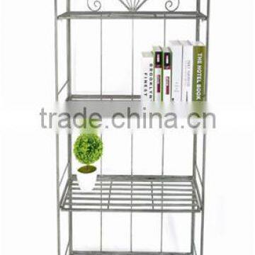 4 Tier Metal Bookshelf Rack