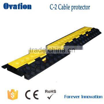 Drop Over 2 Channel Stage Pvc &PU Speed bump Cable Protector For Event