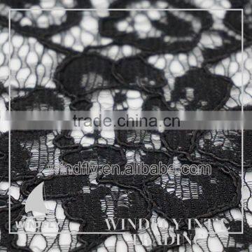 High-End Factory Price Rolls Cheap Heavy Lace Fabric Black