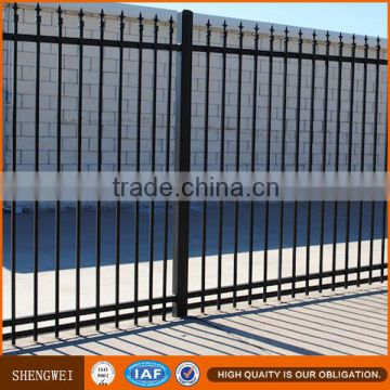 Decorative welded steel picket fence,beautiful-garden fence